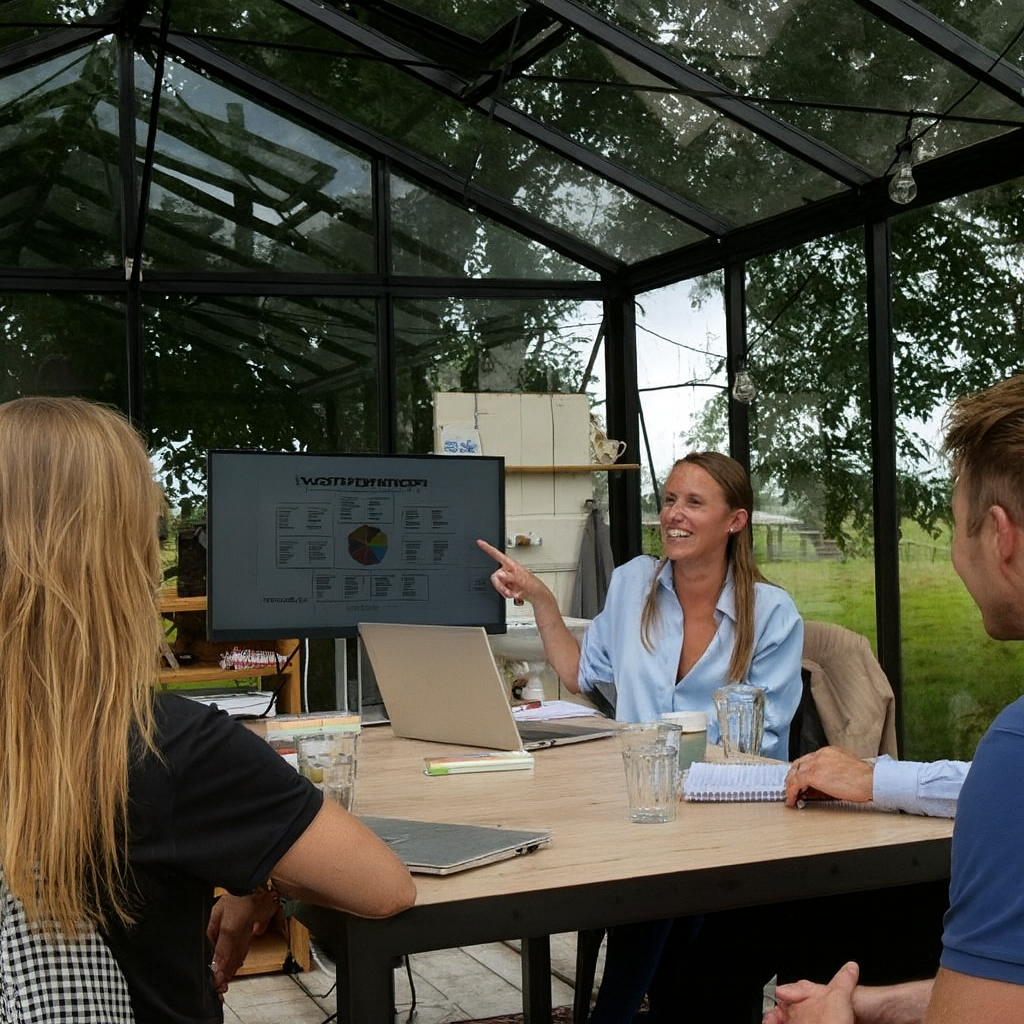 Nicole de Jongh tijdens een coaching sessie